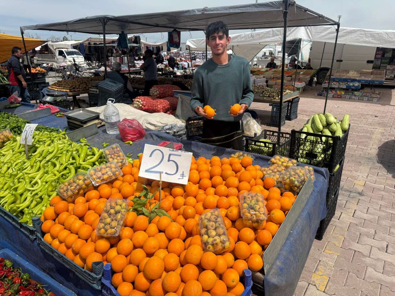 Konya pazarlarında etiket şaşkınlığı! Çoğu yarım yarım satılıyor 24